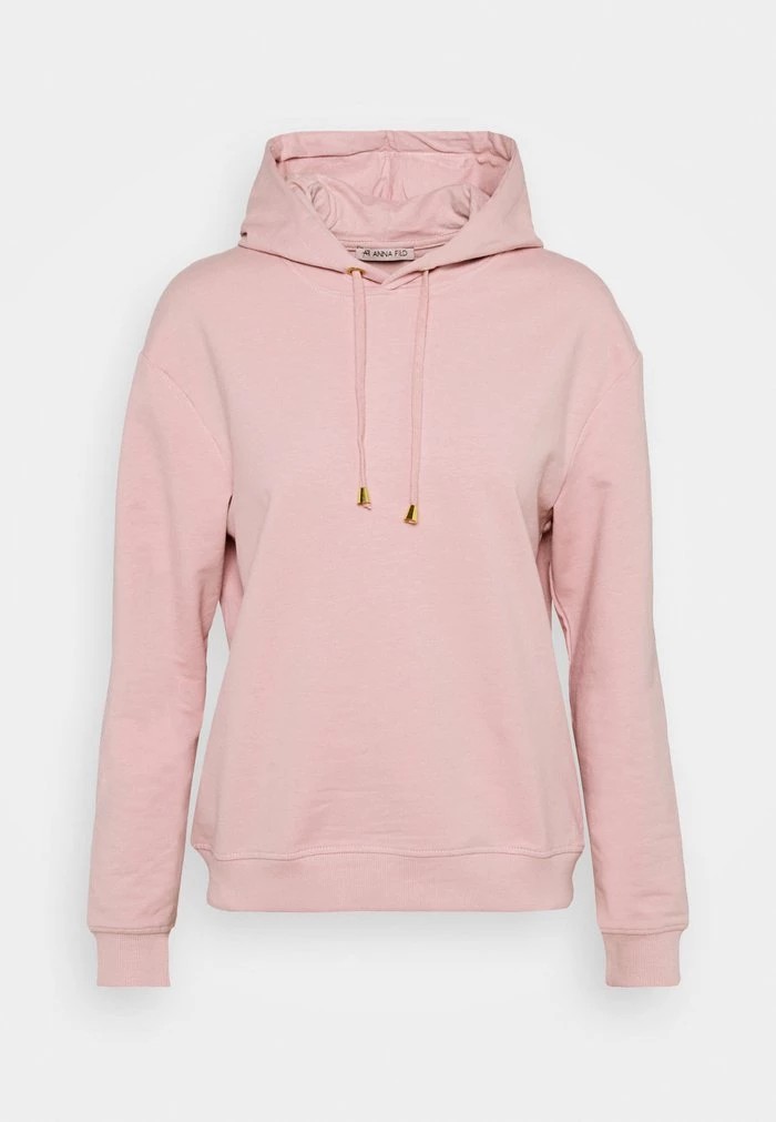 Pulls De Golf ANNA FIELD Anna Field Basic Loose Hoodie With Gold Trim Rose Femme | YPA-4580380